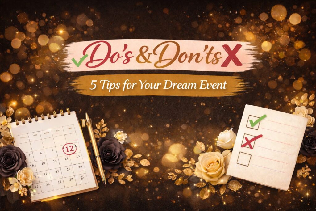 Do’s and Don’ts: 5 Tips for Your Dream Event blog cover graphic